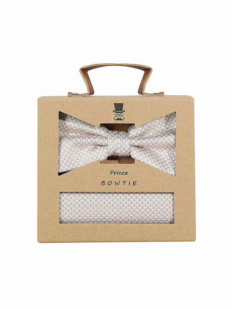 SEIDENFALTER | Geschenkset - Fliege und Stecktuch  | Crema