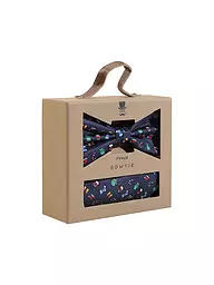 SEIDENFALTER | Set de pajarita y pañuelo de bolsillo PRINCE BOWTIE | Azul oscuro