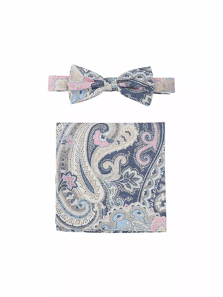 SEIDENFALTER | Set de pajarita y pañuelo PRINCE BOWTIE | Azul oscuro