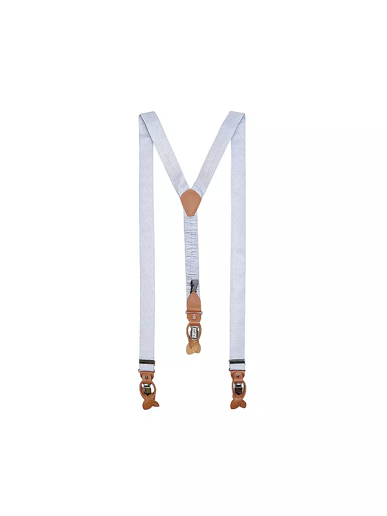 SEIDENFALTER | Set de tirantes con pajarita y clips de botón | Azul claro