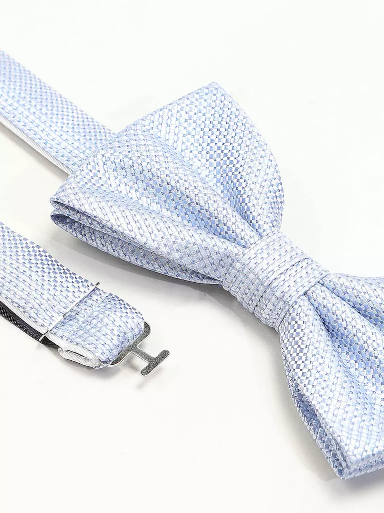 SEIDENFALTER | Set de tirantes con pajarita y clips de botón | Azul claro