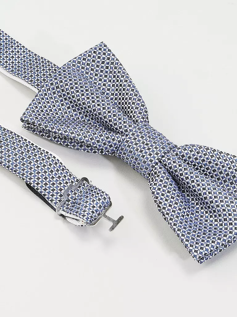 SEIDENFALTER | Set de tirantes con pajarita y clips de botón | Azul oscuro