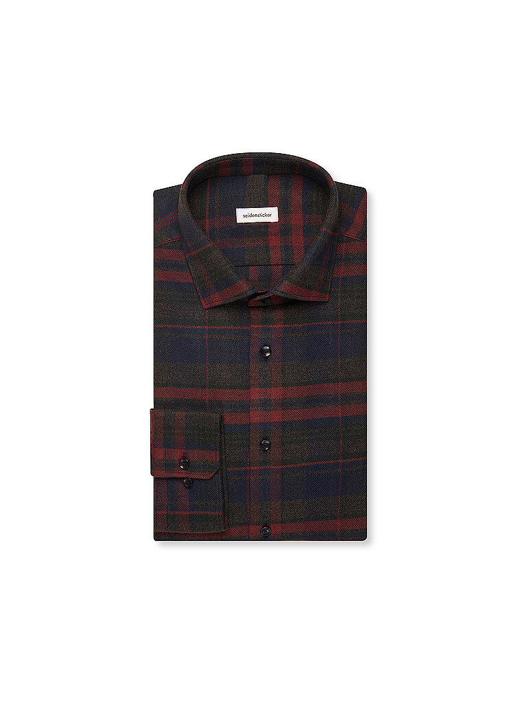 seidensticker Camisa de franela de corte regular gris