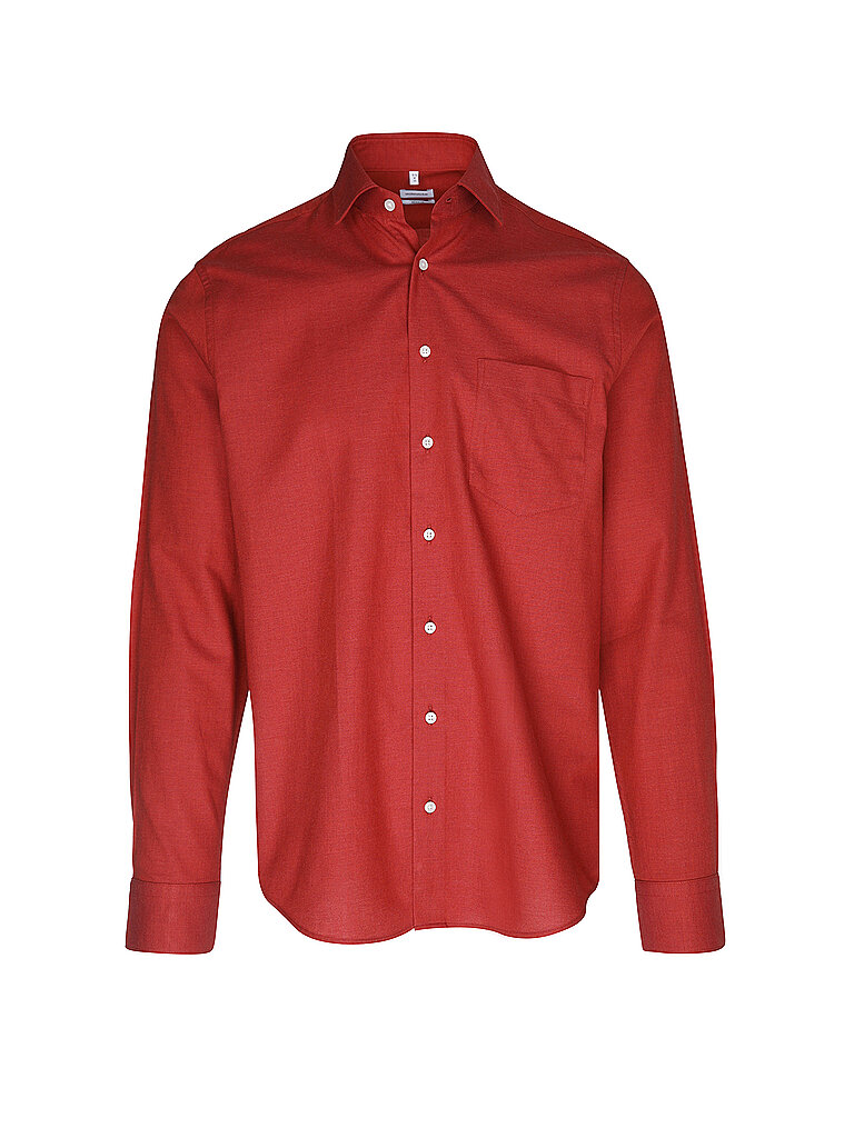 seidensticker Camisa de franela Regular Fit rojo oscuro