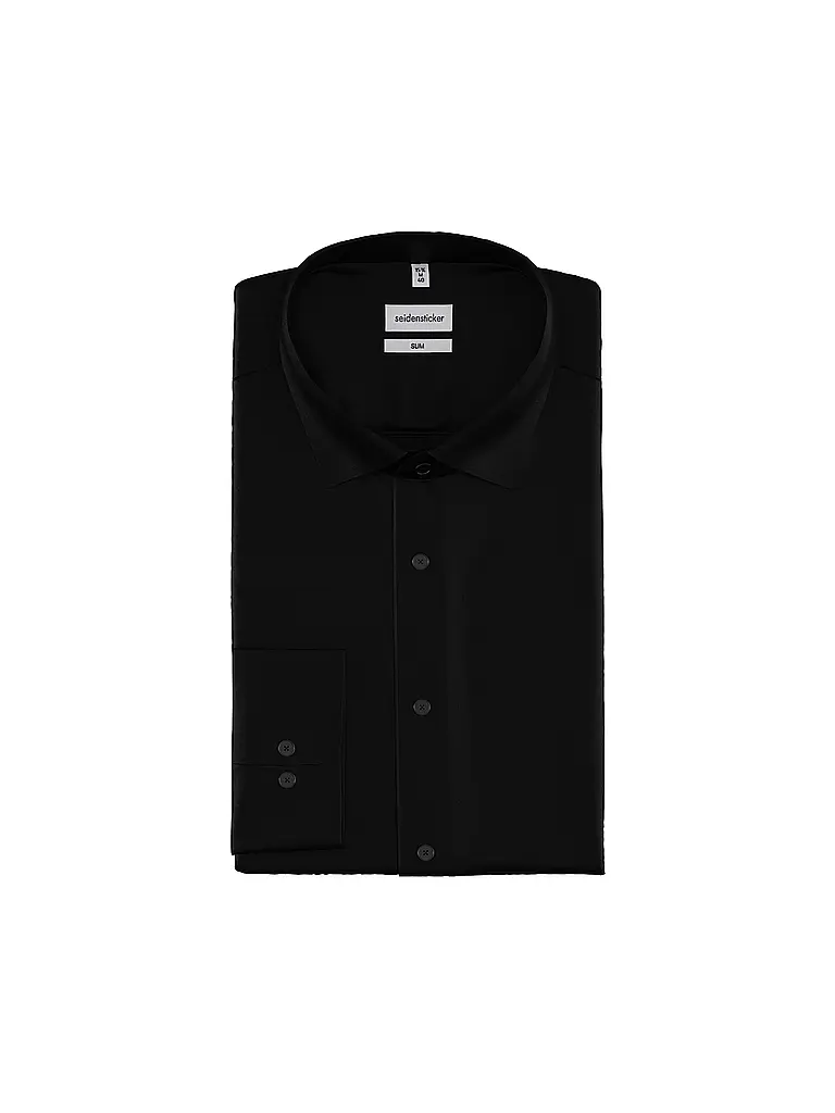 SEIDENSTICKER | Camisa de vestir Slim Fit | Negro