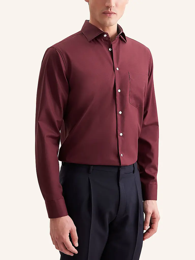 SEIDENSTICKER | Camisa de vestir | Rojo oscuro