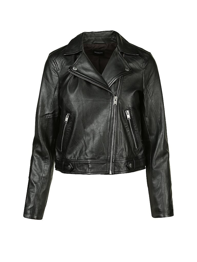 Chaqueta de cuero negro 42