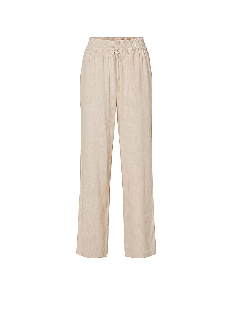 Pantalones de lino corte jogger SLFVIVA-GULIA beige 38