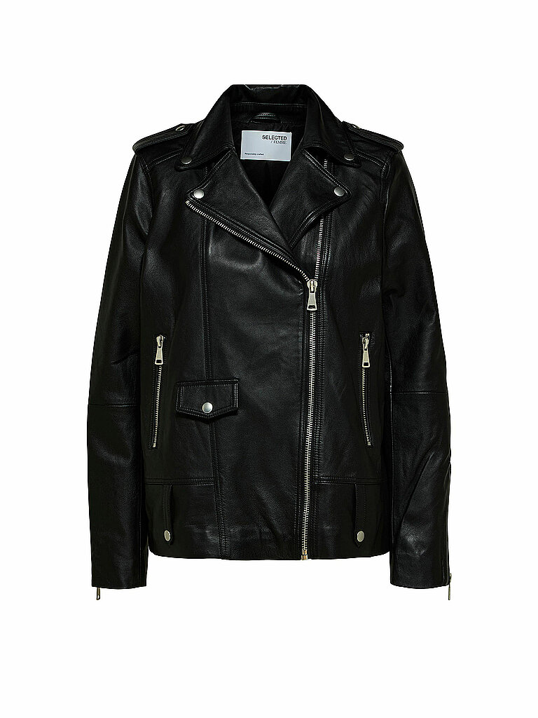 Chaqueta de cuero SLFMADISON negro 40
