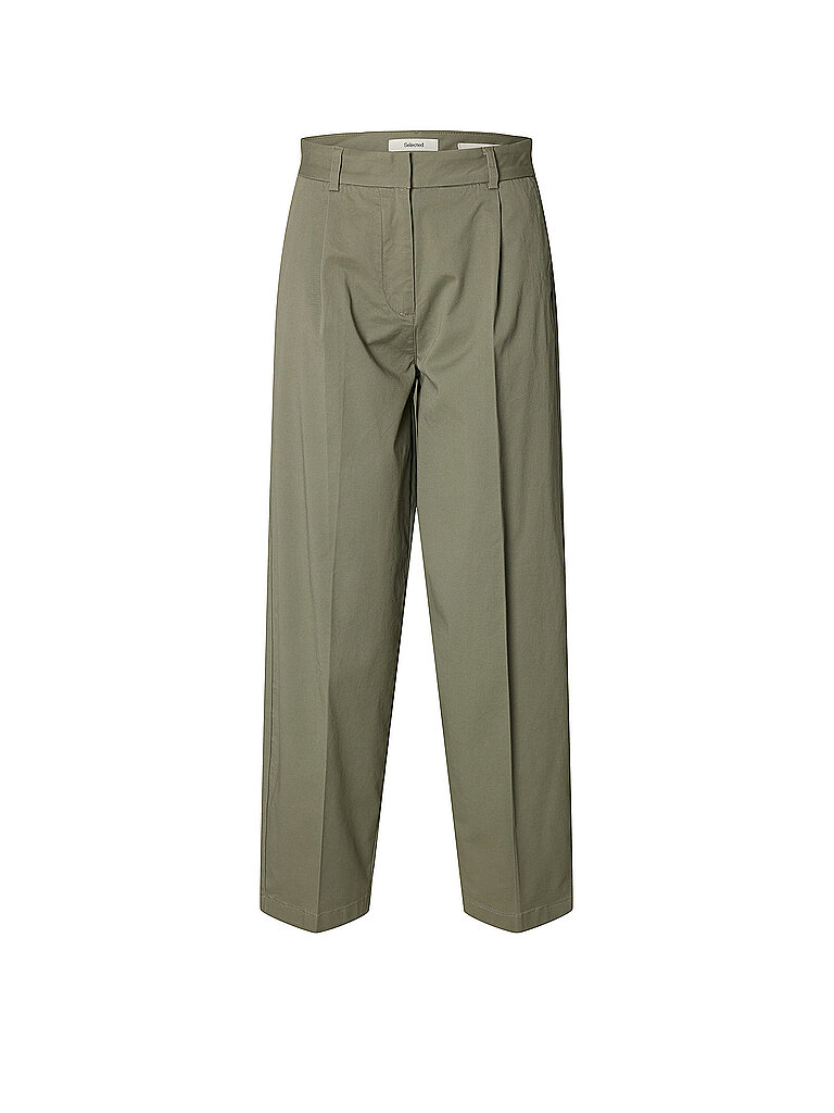 Selected Femme Pantalones de vestir SLFBARREL MILLE oliva