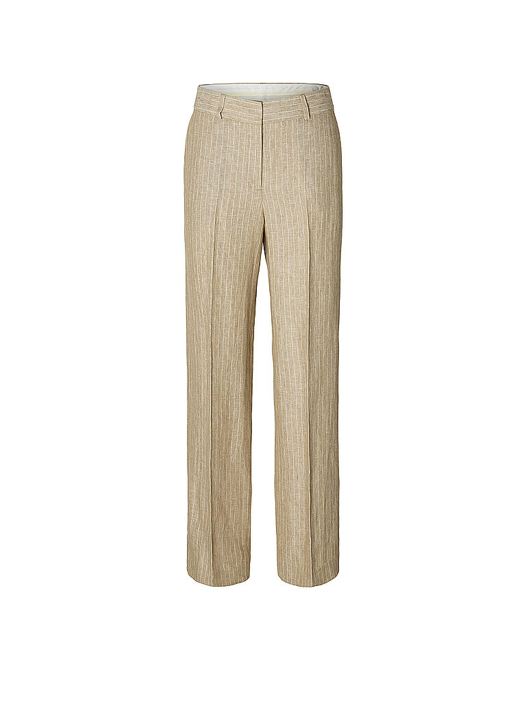 Pantalón de vestir SLFWIDE IDA beige 40/L32