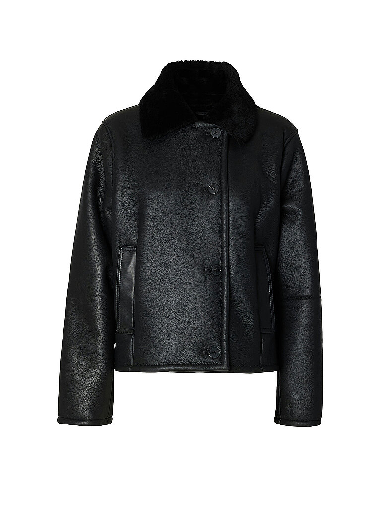 Selected Femme Chaqueta de cuero SLWNARA negro