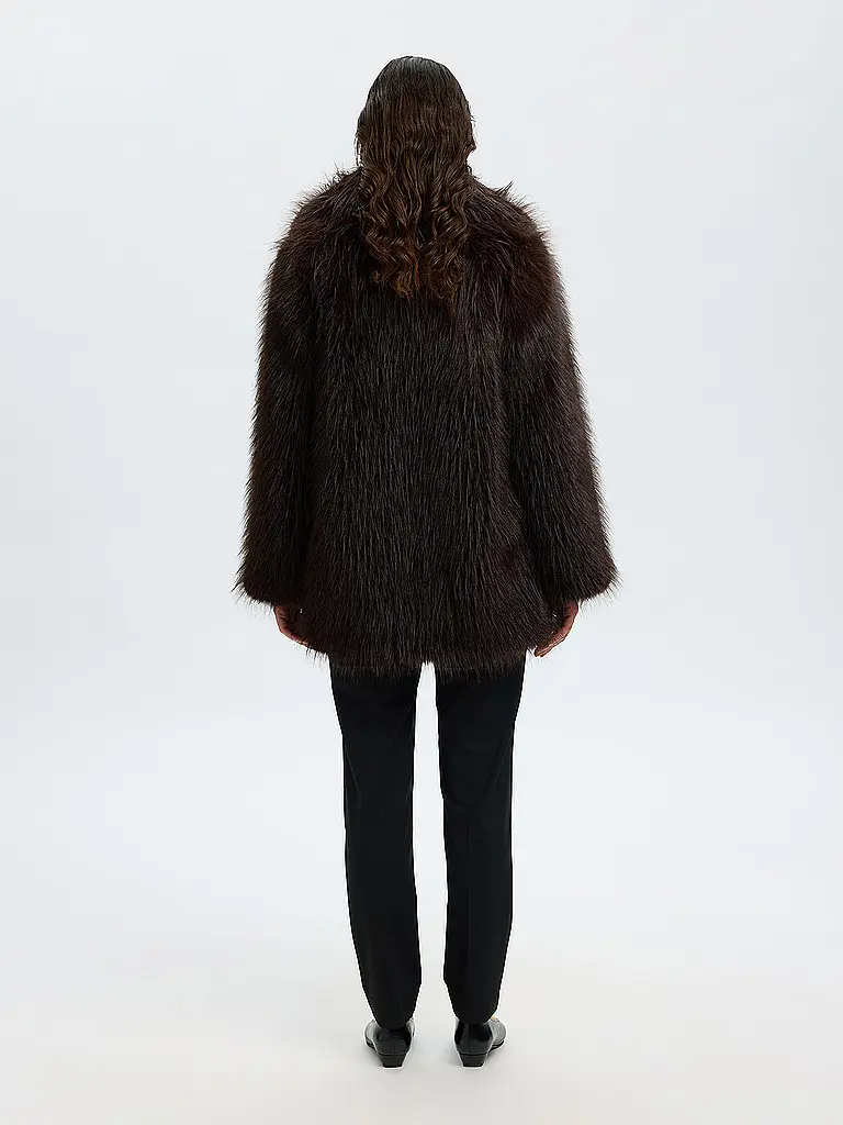 SELECTED FEMME | Abrigo de imitación de piel SLFBREA | Marrón