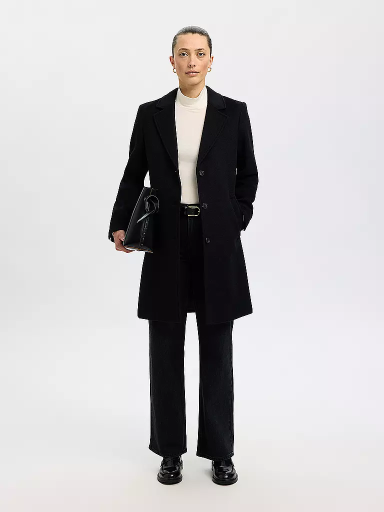 SELECTED FEMME | Abrigo de lana SLFSASJA | Negro