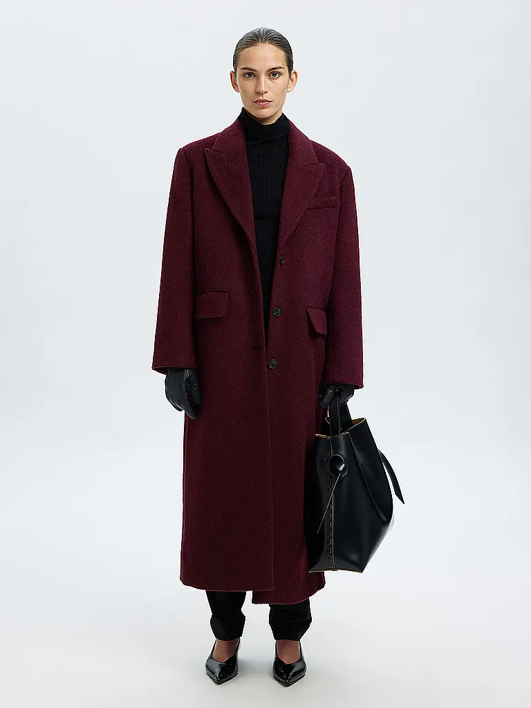 SELECTED FEMME | Abrigo de lana | Rojo oscuro