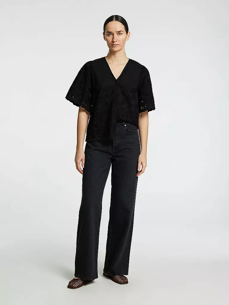 SELECTED FEMME | Blusa SLFDAHLIA BRODERI | Negro