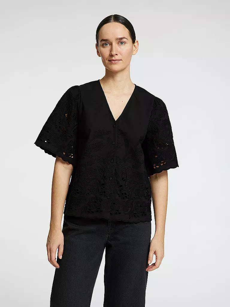SELECTED FEMME | Blusa SLFDAHLIA BRODERI | Negro