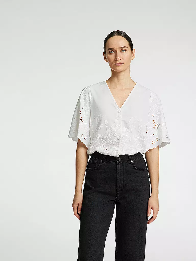 SELECTED FEMME | Bluse SLFDAHLIA BRODERI | Blanco