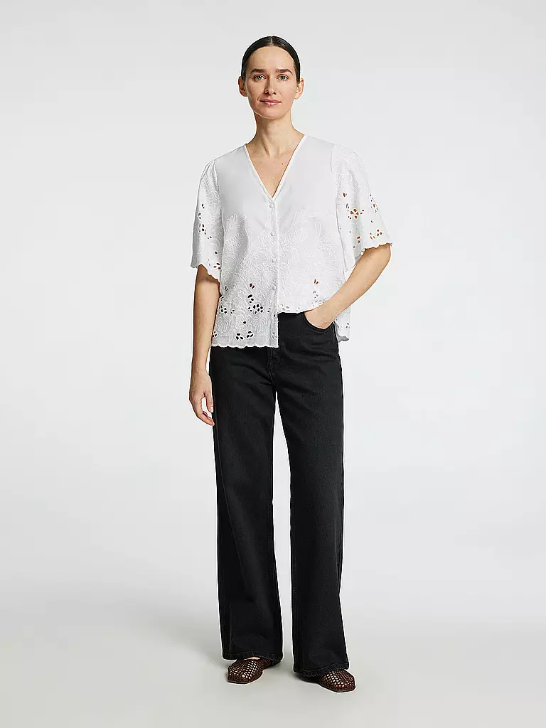 SELECTED FEMME | Bluse SLFDAHLIA BRODERI | Blanco