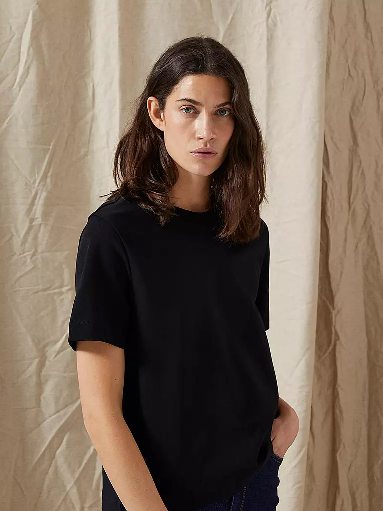 SELECTED FEMME | Camiseta Boxy Fit SLFESSENTIAL | Negro