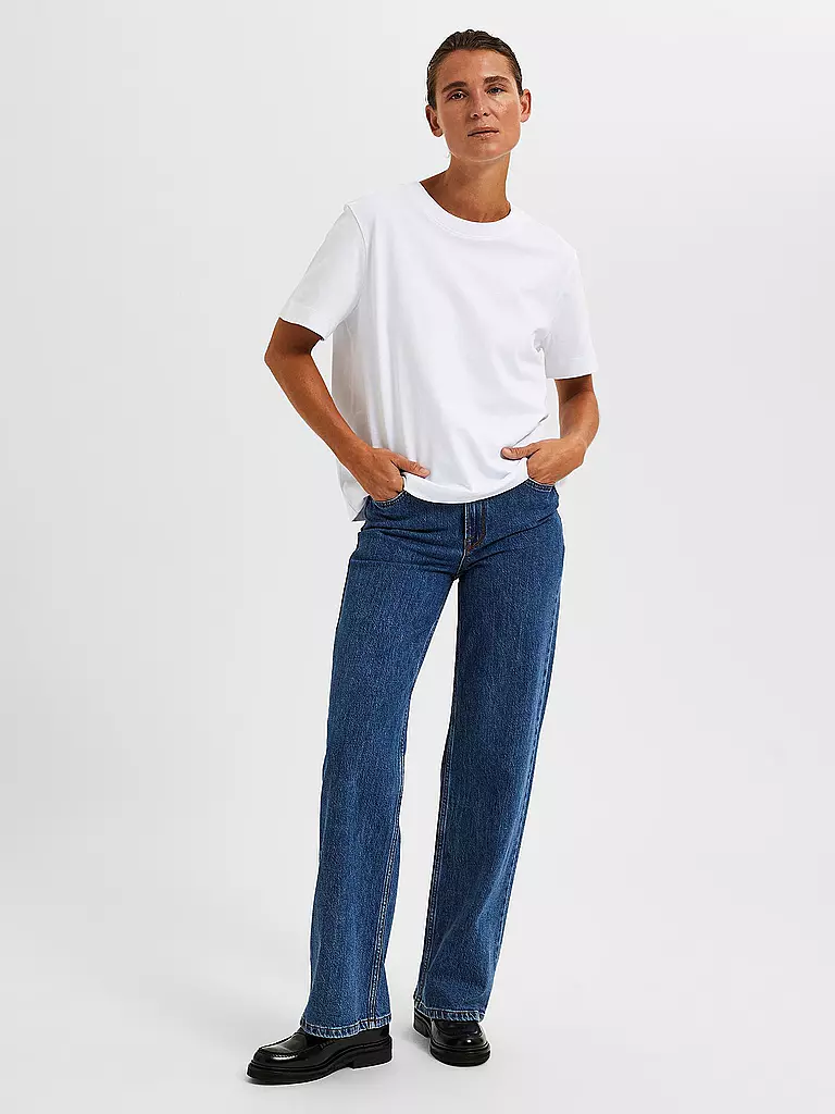 SELECTED FEMME | Camiseta Boxy Fit SLFESSENTIAL | Blanco