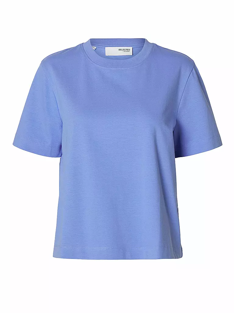 SELECTED FEMME | Camiseta corte cuadrado SLFESSENTIAL | Azul