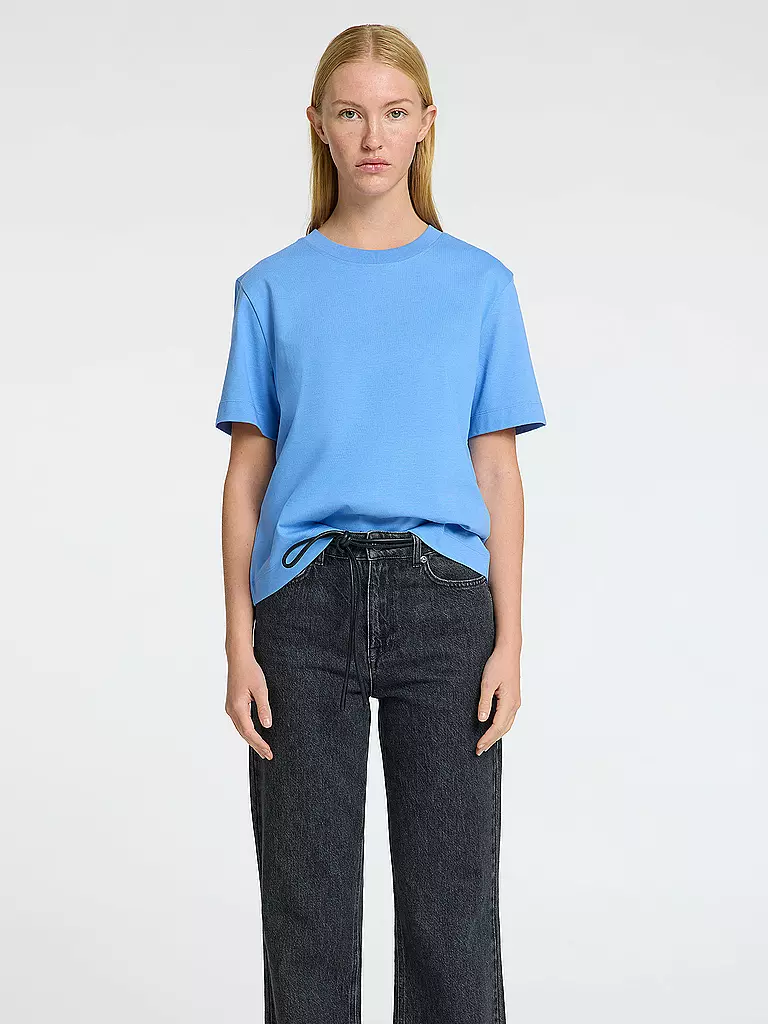 SELECTED FEMME | Camiseta corte cuadrado SLFESSENTIAL | Azul