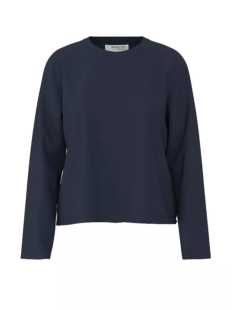 SELECTED FEMME | Camiseta de manga larga SLFESSENTIAL | Azul oscuro