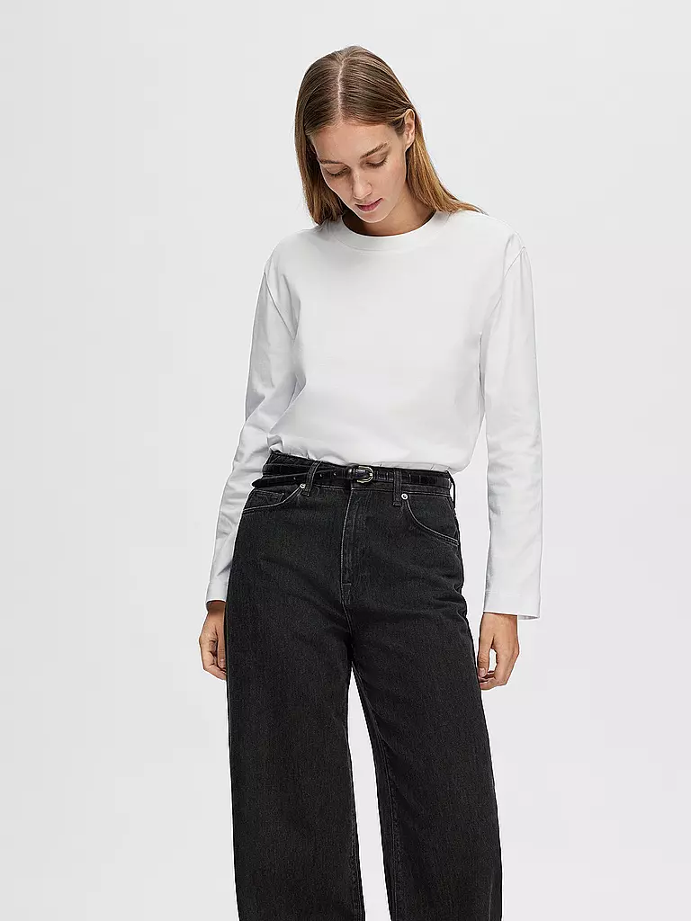SELECTED FEMME | Camiseta de manga larga SLFESSENTIAL | Blanco