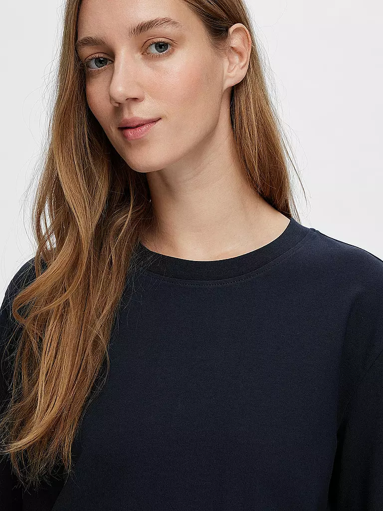 SELECTED FEMME | Camiseta de manga larga SLFESSENTIAL | Azul oscuro