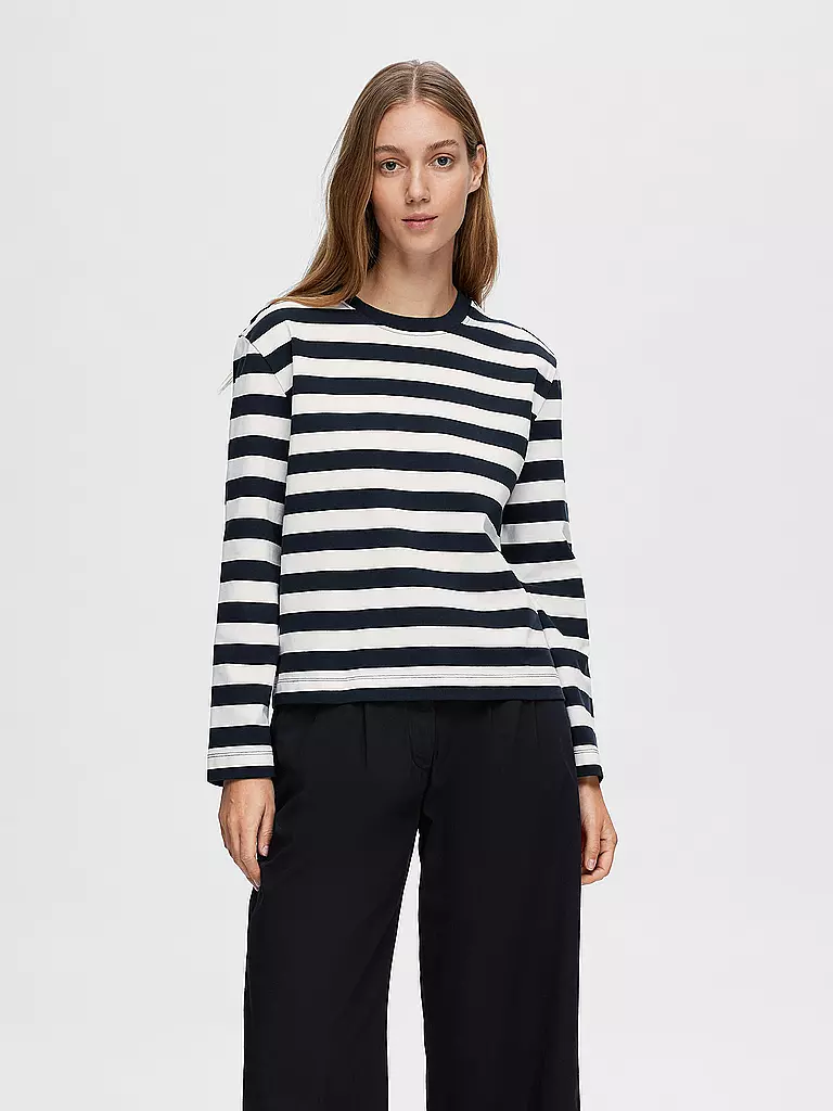 SELECTED FEMME | Camiseta de manga larga SLFESSENTIAL | Azul oscuro