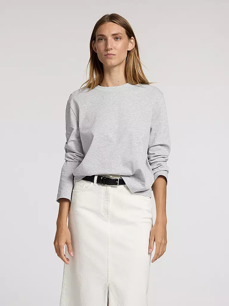 SELECTED FEMME | Camiseta de manga larga SLFESSENTIAL | Gris claro