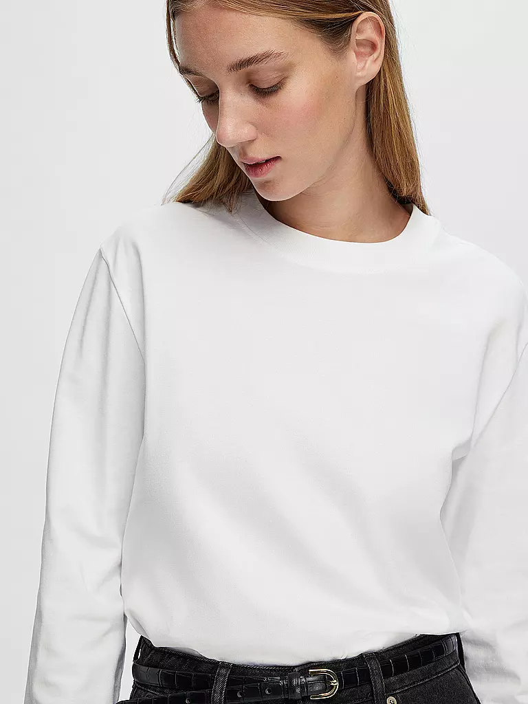 SELECTED FEMME | Camiseta de manga larga SLFESSENTIAL | Blanco