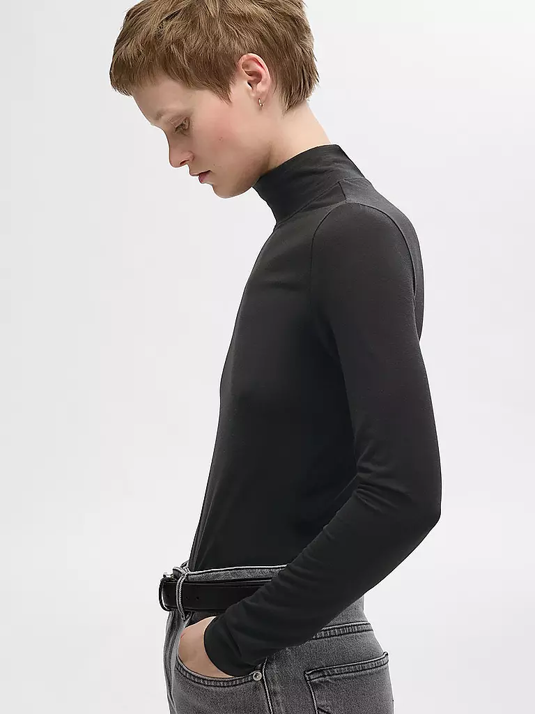 SELECTED FEMME | Camiseta de manga larga SLFMANJA | Negro