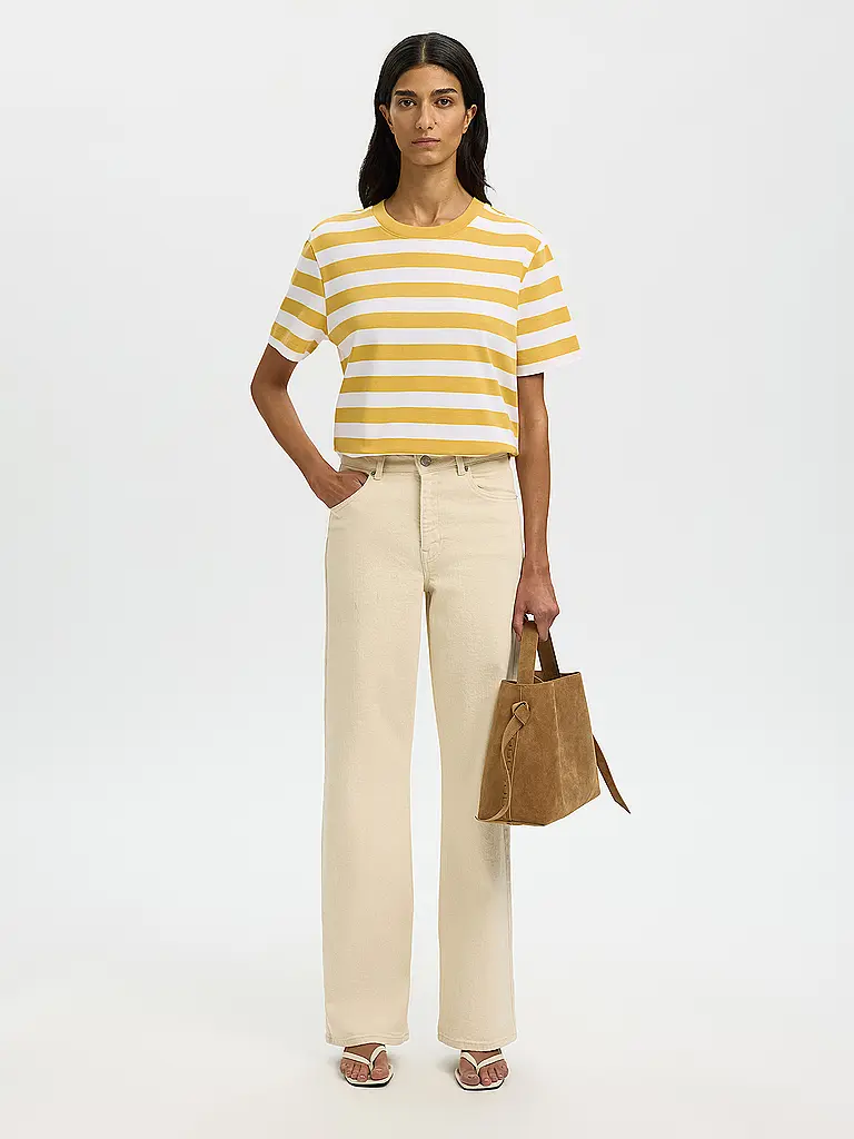 SELECTED FEMME | Camiseta SLFESSENTIAL
Marca: SELECTED FEMME
Color: blanco
Categorías: Moda, Mujer

Largo de manga: Manga corta
Escote: Cuello redondo
Material: Jersey, Algodón
Diseño: Rayas
Corte (Prenda superior): Regular | Blanco