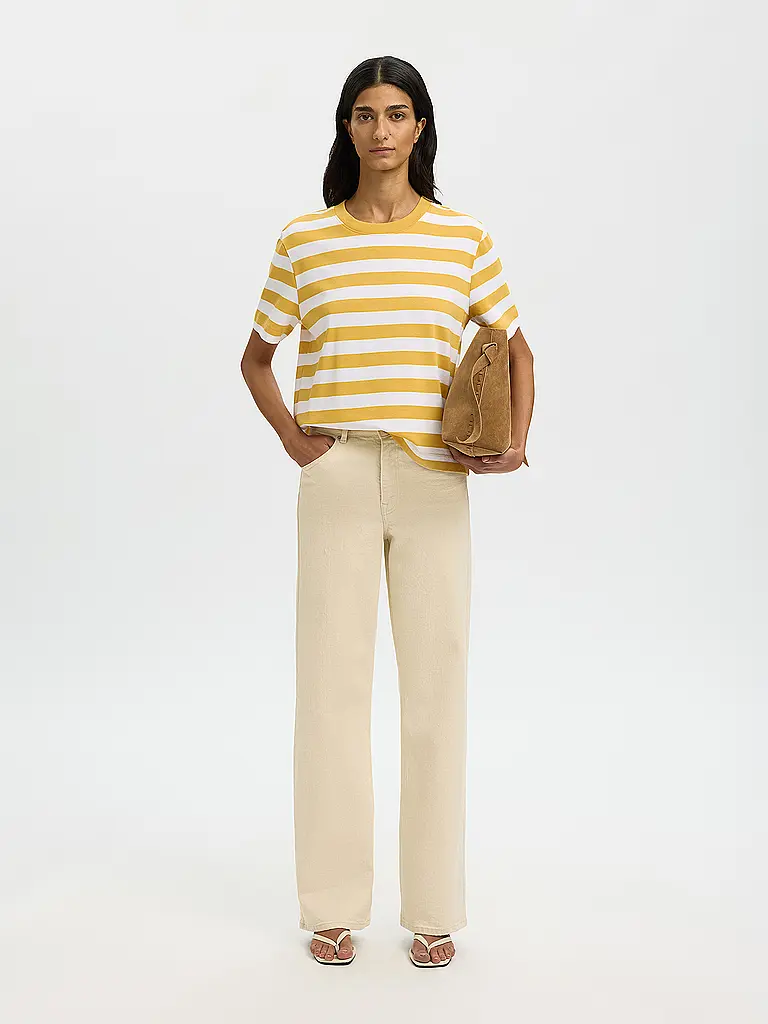 SELECTED FEMME | Camiseta SLFESSENTIAL
Marca: SELECTED FEMME
Color: blanco
Categorías: Moda, Mujer

Largo de manga: Manga corta
Escote: Cuello redondo
Material: Jersey, Algodón
Diseño: Rayas
Corte (Prenda superior): Regular | Blanco