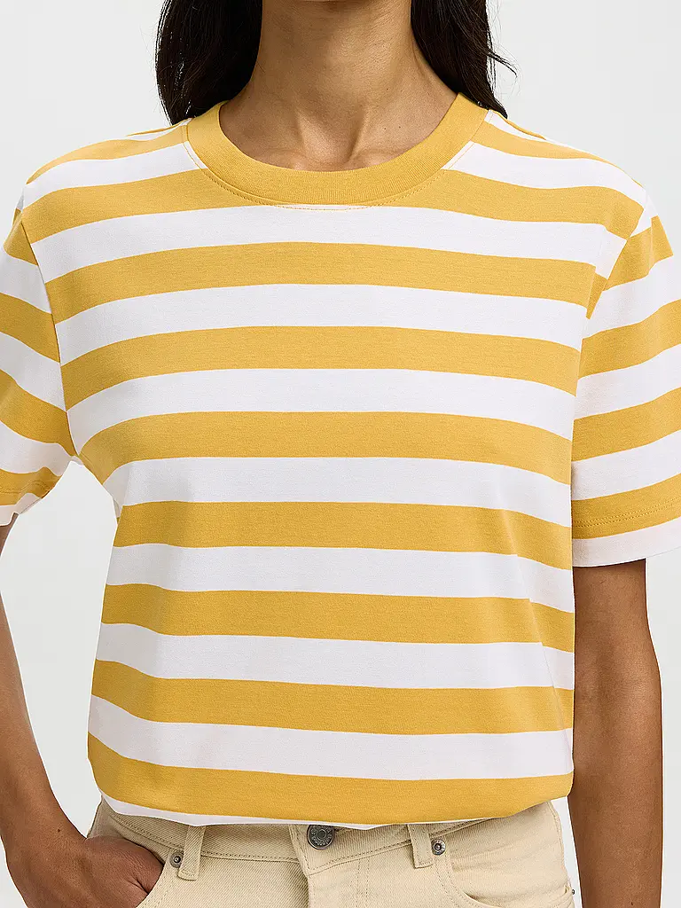 SELECTED FEMME | Camiseta SLFESSENTIAL
Marca: SELECTED FEMME
Color: blanco
Categorías: Moda, Mujer

Largo de manga: Manga corta
Escote: Cuello redondo
Material: Jersey, Algodón
Diseño: Rayas
Corte (Prenda superior): Regular | Blanco