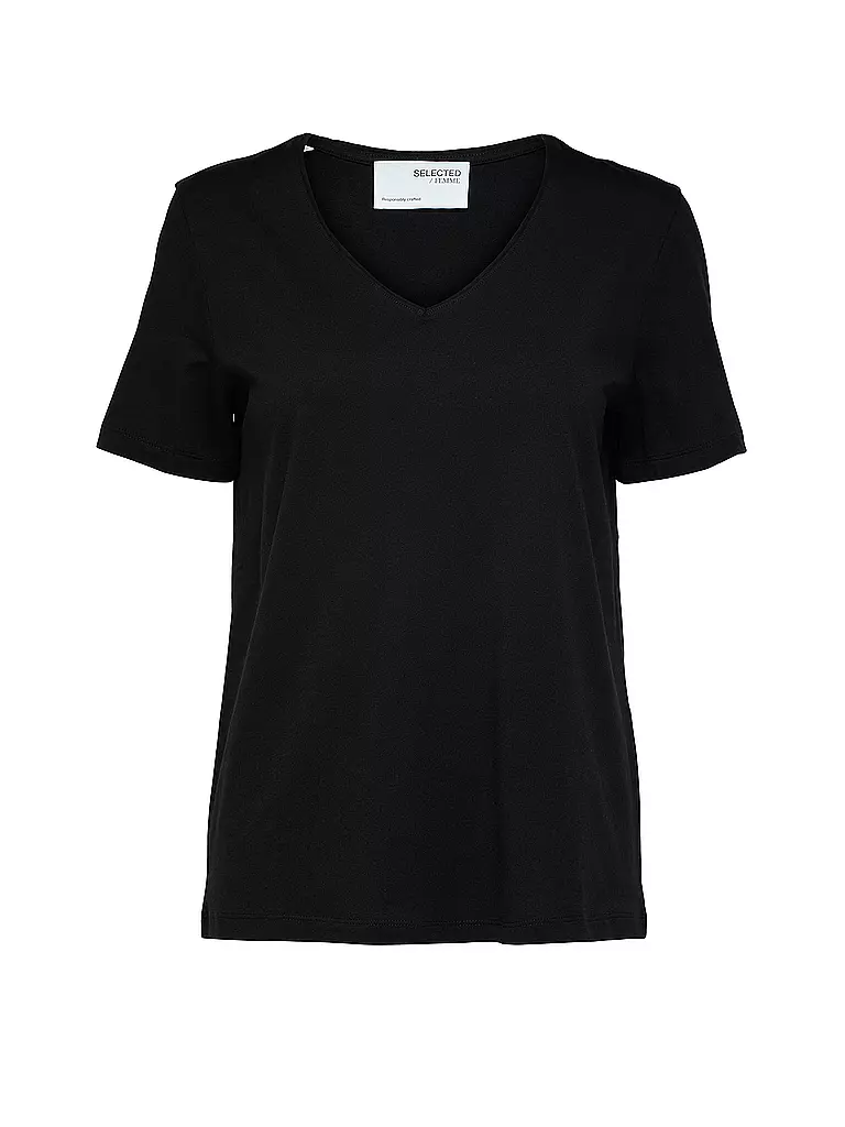 SELECTED FEMME | Camiseta SLFESSENTIAL | Negro