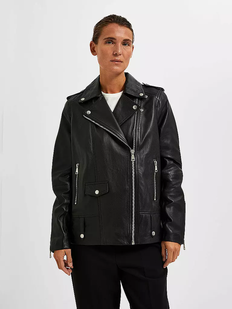 SELECTED FEMME | Chaqueta de cuero SLFMADISON | Negro