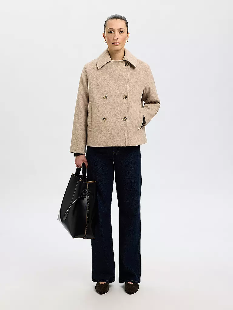 SELECTED FEMME | Chaqueta de lana SLFALMA | Beige