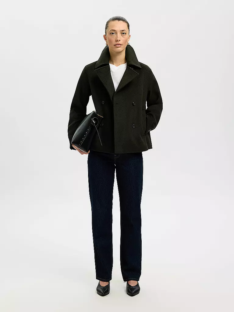 SELECTED FEMME | Chaqueta de lana SLFALMA | Oliva
