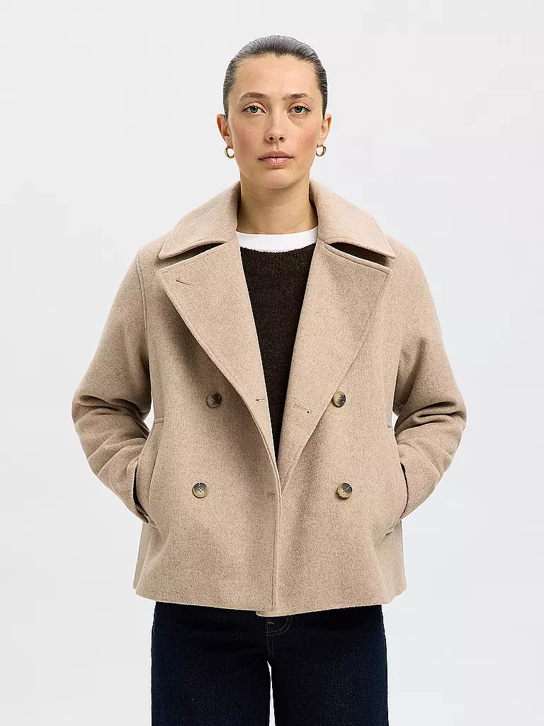 SELECTED FEMME | Chaqueta de lana SLFALMA | Beige