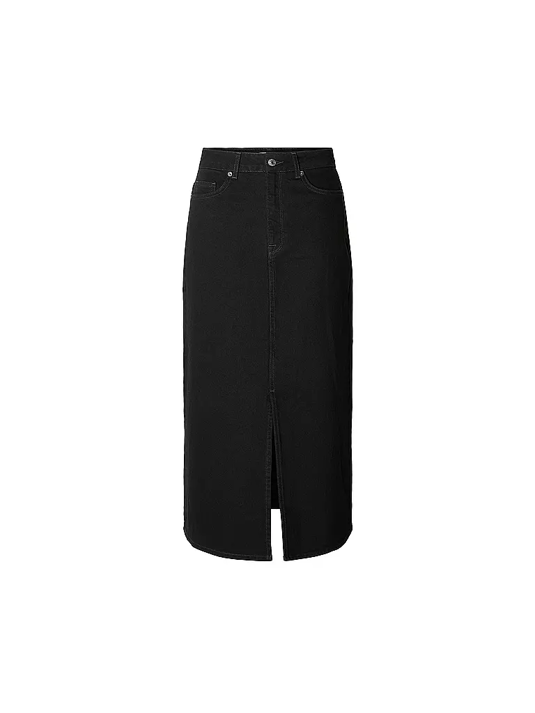 SELECTED FEMME | Falda vaquera de talle alto SLFKRISTA | Negro