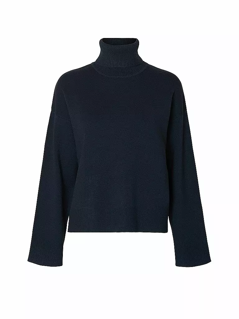 SELECTED FEMME | Jersey de cuello alto SLFKAMMA | Azul oscuro