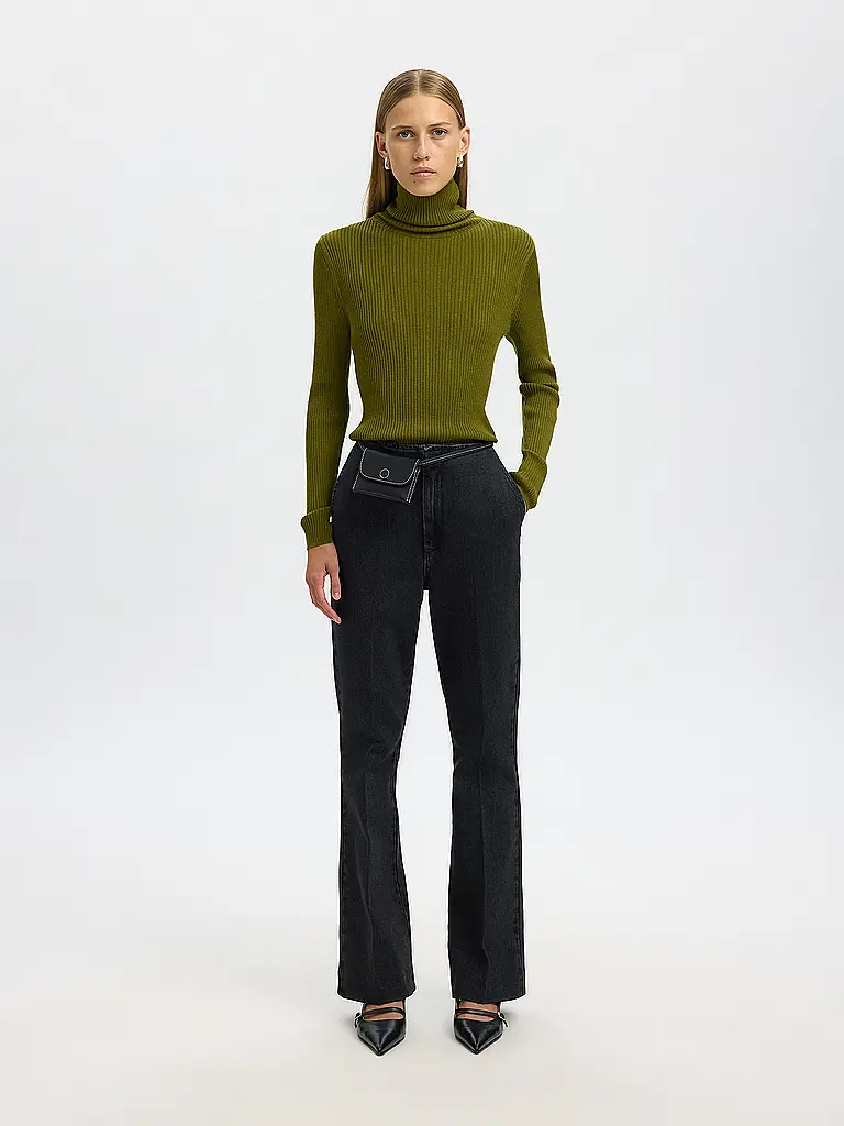 SELECTED FEMME | Jersey de cuello alto SLFTHEA | Oliva