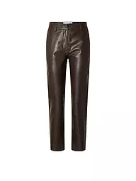 SELECTED FEMME | Lederhose 7/8 SLFMARIE  | Marrón