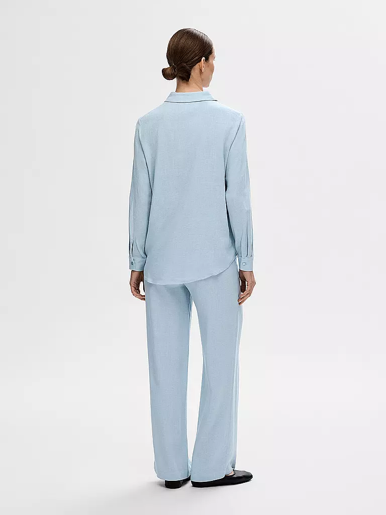 SELECTED FEMME | Pantalones de lino corte jogger SLFVIVA-GULIA | Azul claro