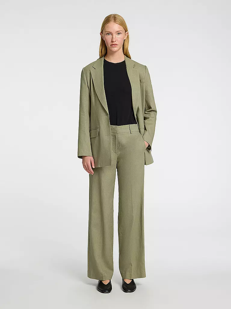 SELECTED FEMME | Pantalones de lino SLFTANIA-RITA | Oliva