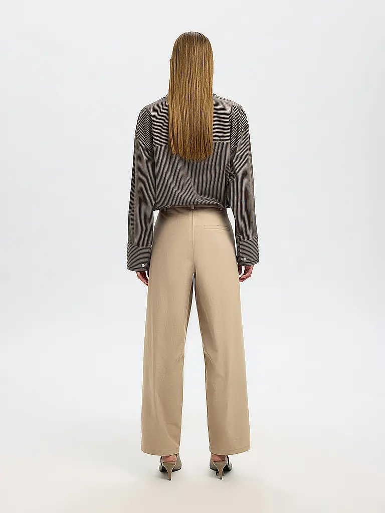 SELECTED FEMME | Pantalones de vestir SLFBARREL MARLA | Crema