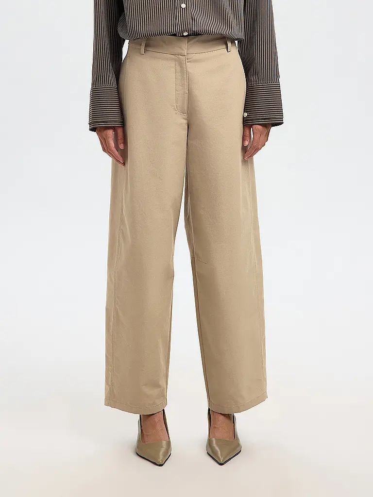 SELECTED FEMME | Pantalones de vestir SLFBARREL MARLA | Crema
